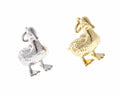 18k Gold/Silver 3D Baby Chick & Duckling Charm CPG-CPS2370: Gold / 5 pcs