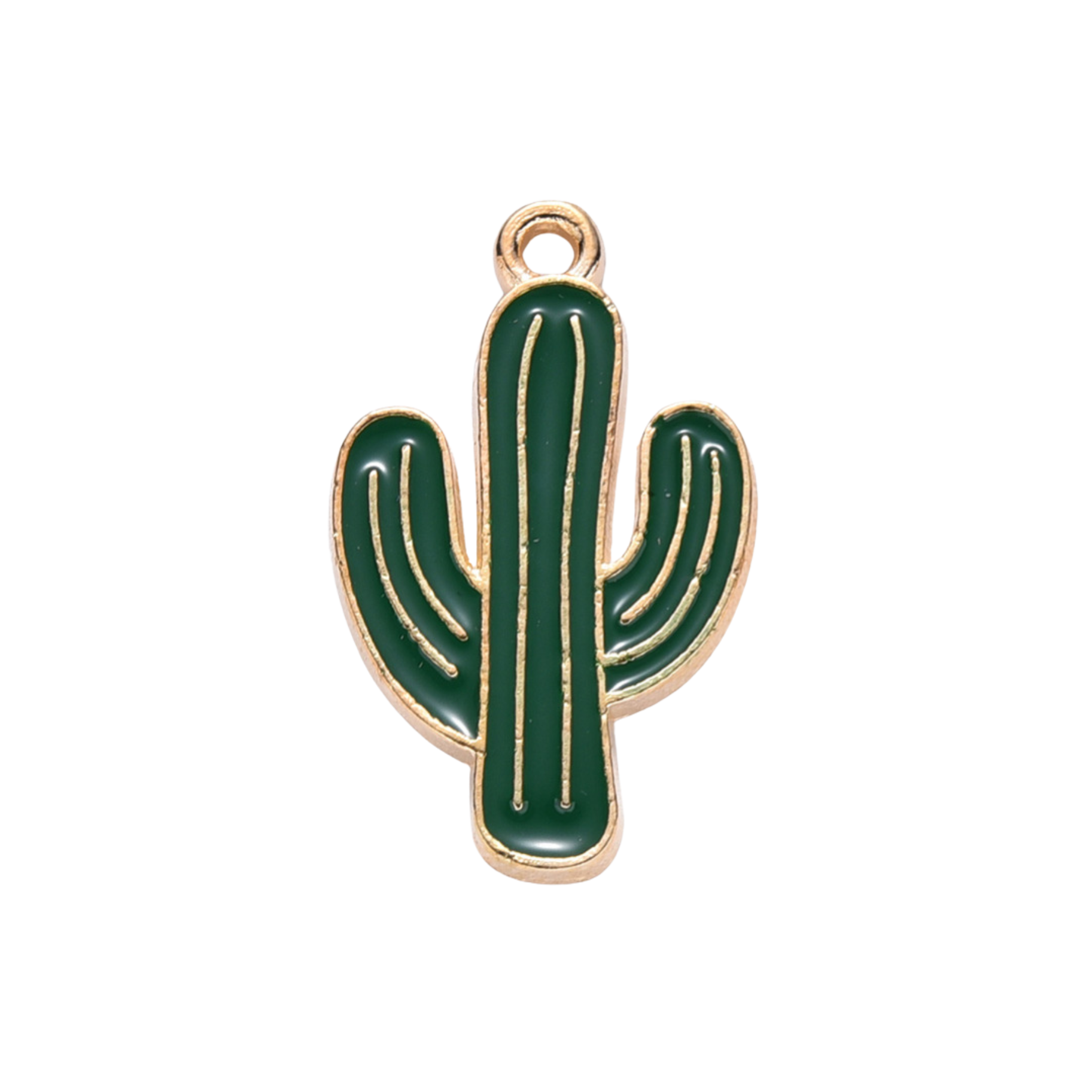 Gold Alloy Cactus Charm