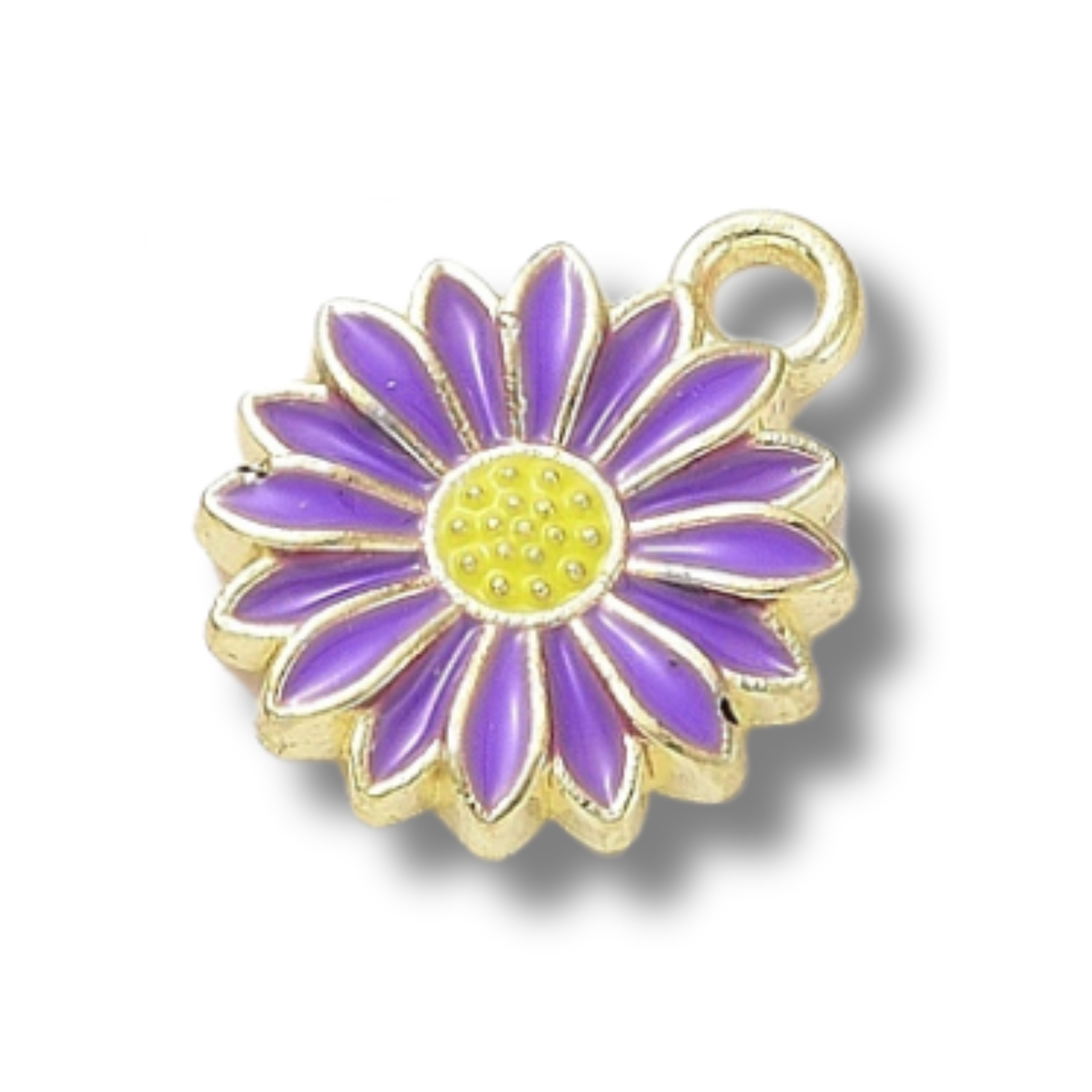 Daisy Gold Charm: Pink