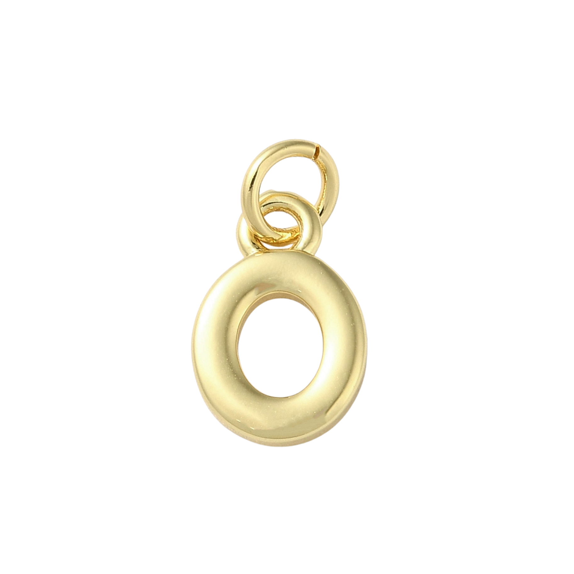 18k Gold Plated Brass Initial Charm Individual Letters: A