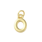 18k Gold Plated Brass Initial Charm Individual Letters: C