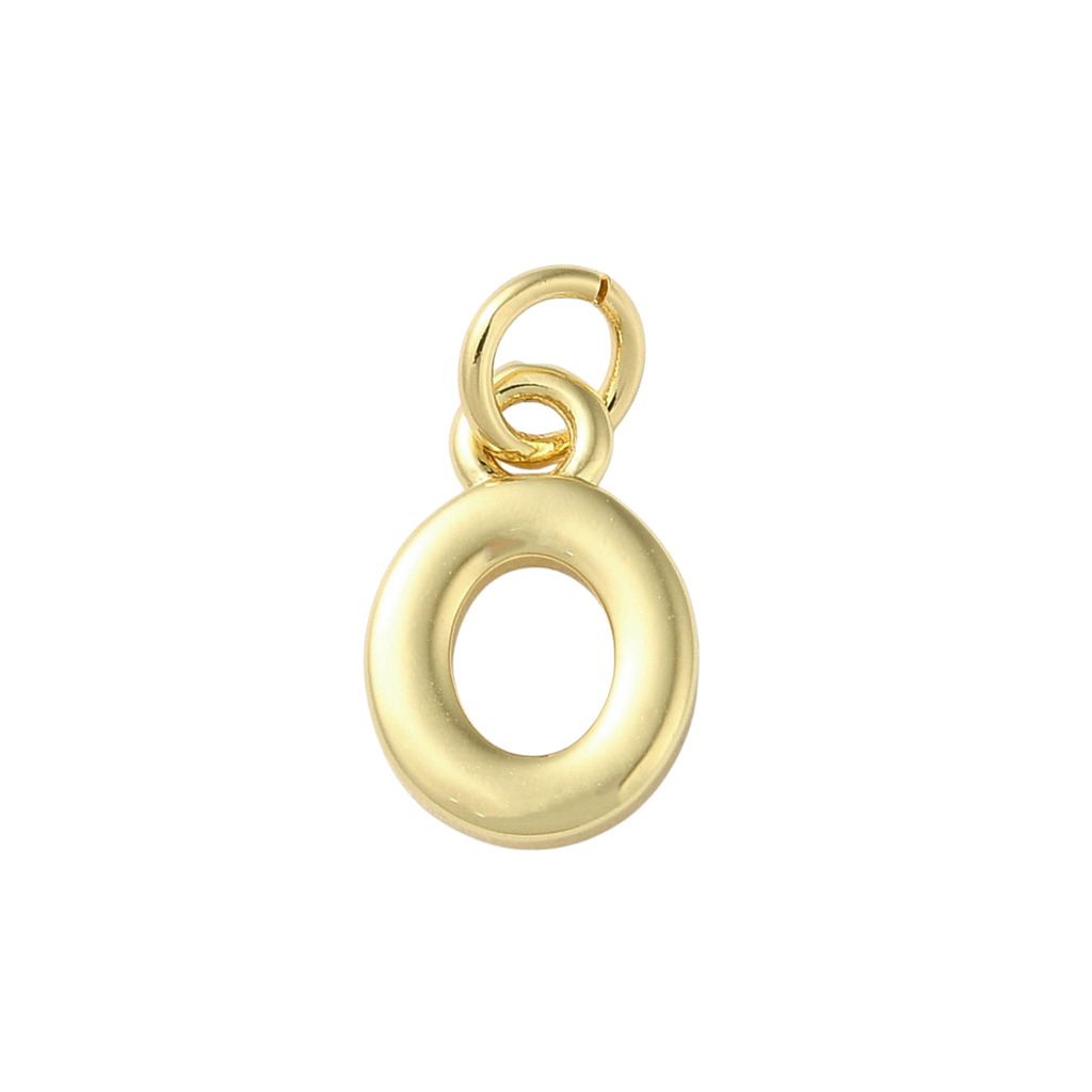 18k Gold Plated Brass Initial Charm Individual Letters: N
