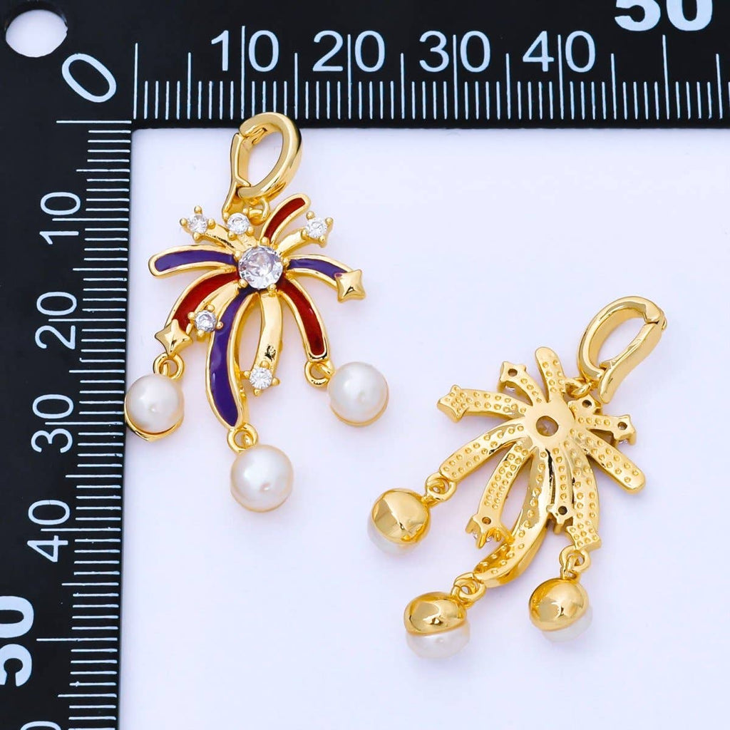 Pearl Fireworks Charm