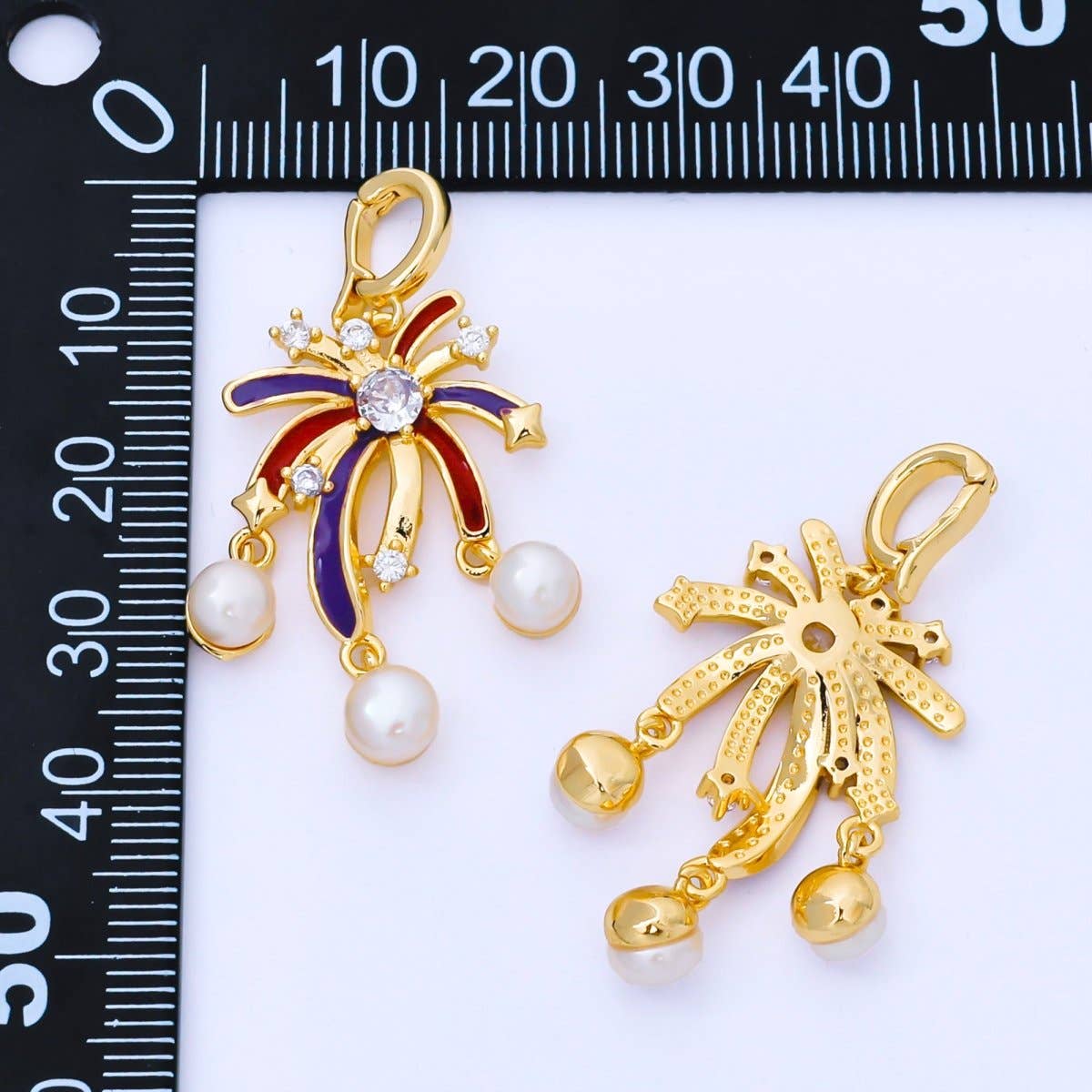Pearl Fireworks Charm