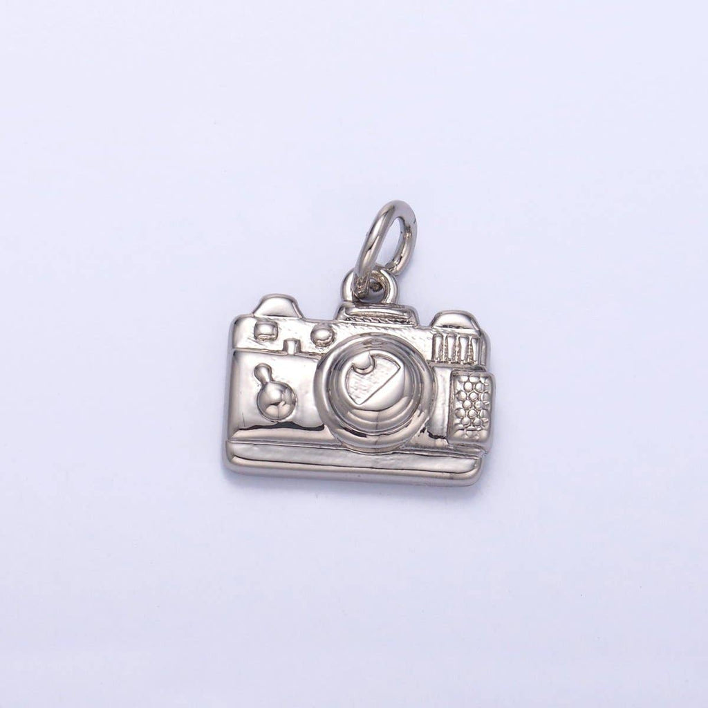 24K Gold Filled Vintage Photography Camera Charm in Gold & Silver | N013: GOLD