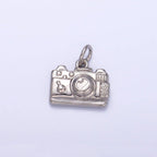 24K Gold Filled Vintage Photography Camera Charm in Gold & Silver | N013: GOLD