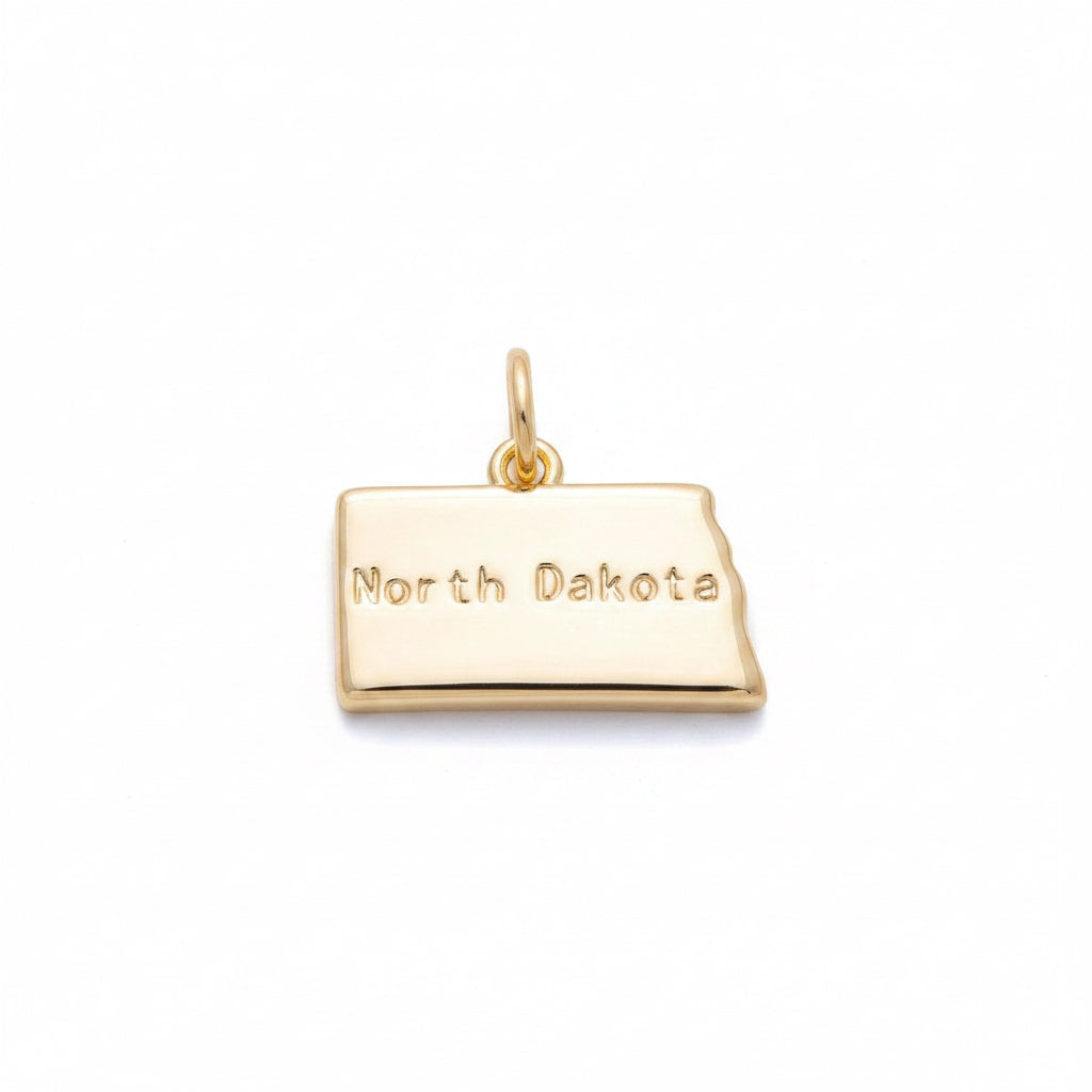 Gold North Dakota Charm
