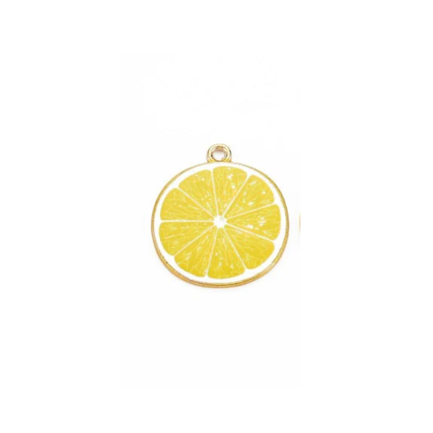 Gold Lemon Slice Charm