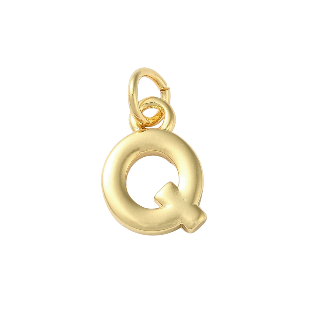 18k Gold Plated Brass Initial Charm Individual Letters: C