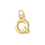 18k Gold Plated Brass Initial Charm Individual Letters: C