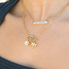 18K Gold PVD Teardrop Birthstone Charm: October