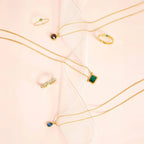 18K Gold PVD Teardrop Birthstone Charm: October