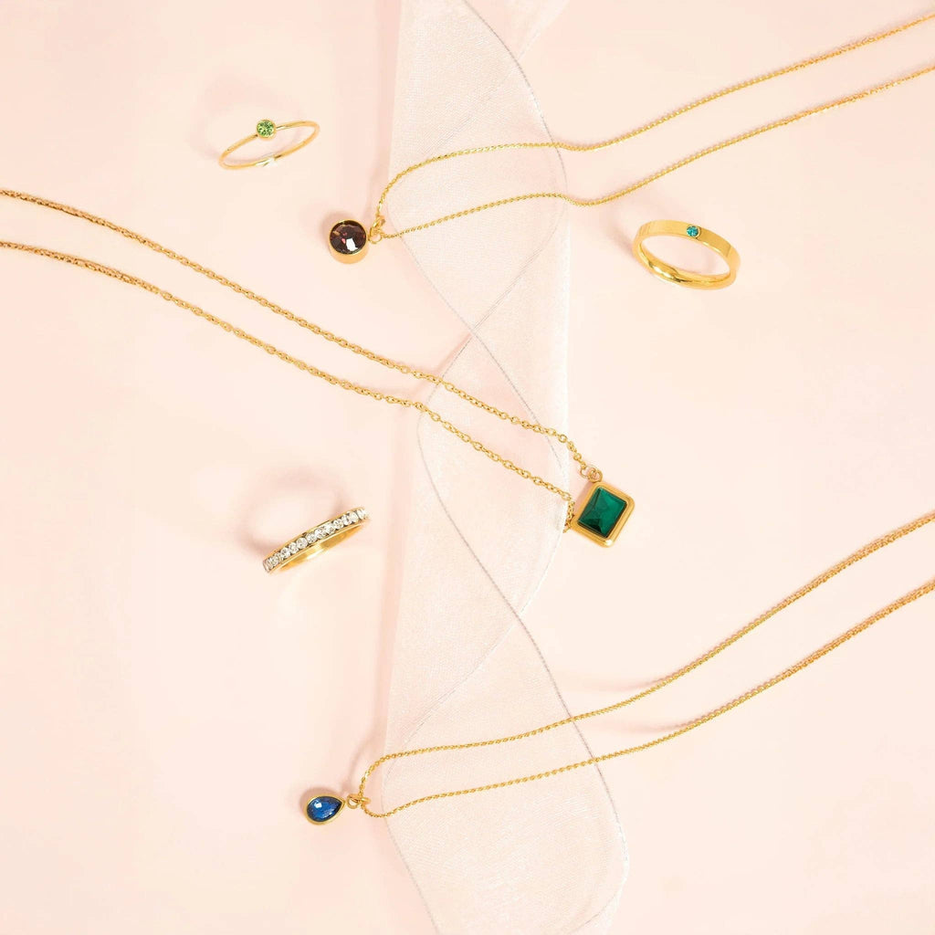 July Teardrop Birthstone Charm