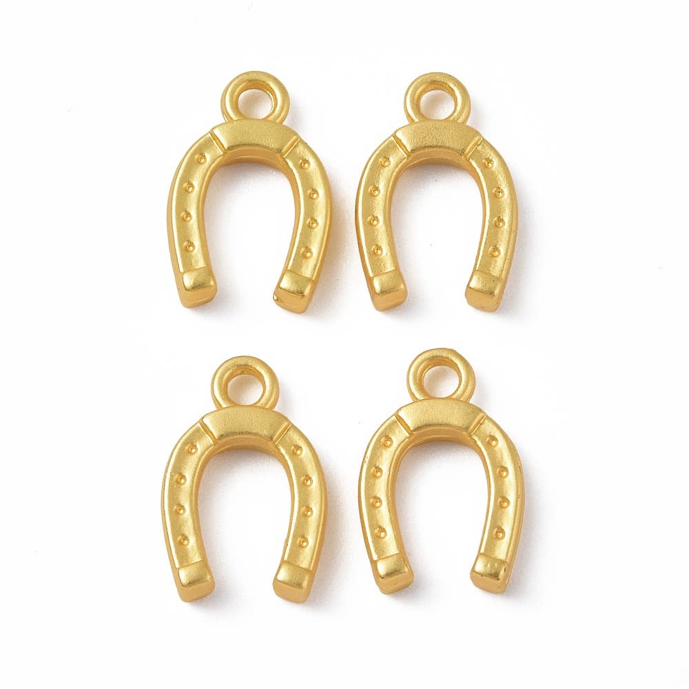Gold Alloy Horseshoe Charm
