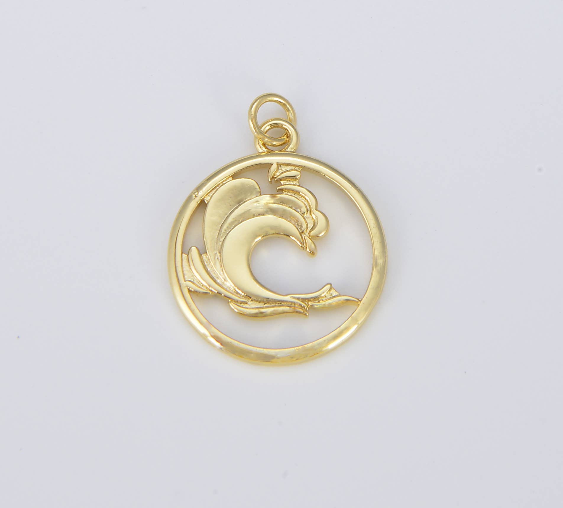 Fire Dainty 18K Gold Charm Element Charm CP1556: #02