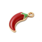 Gold Alloy Chili Pepper Charm