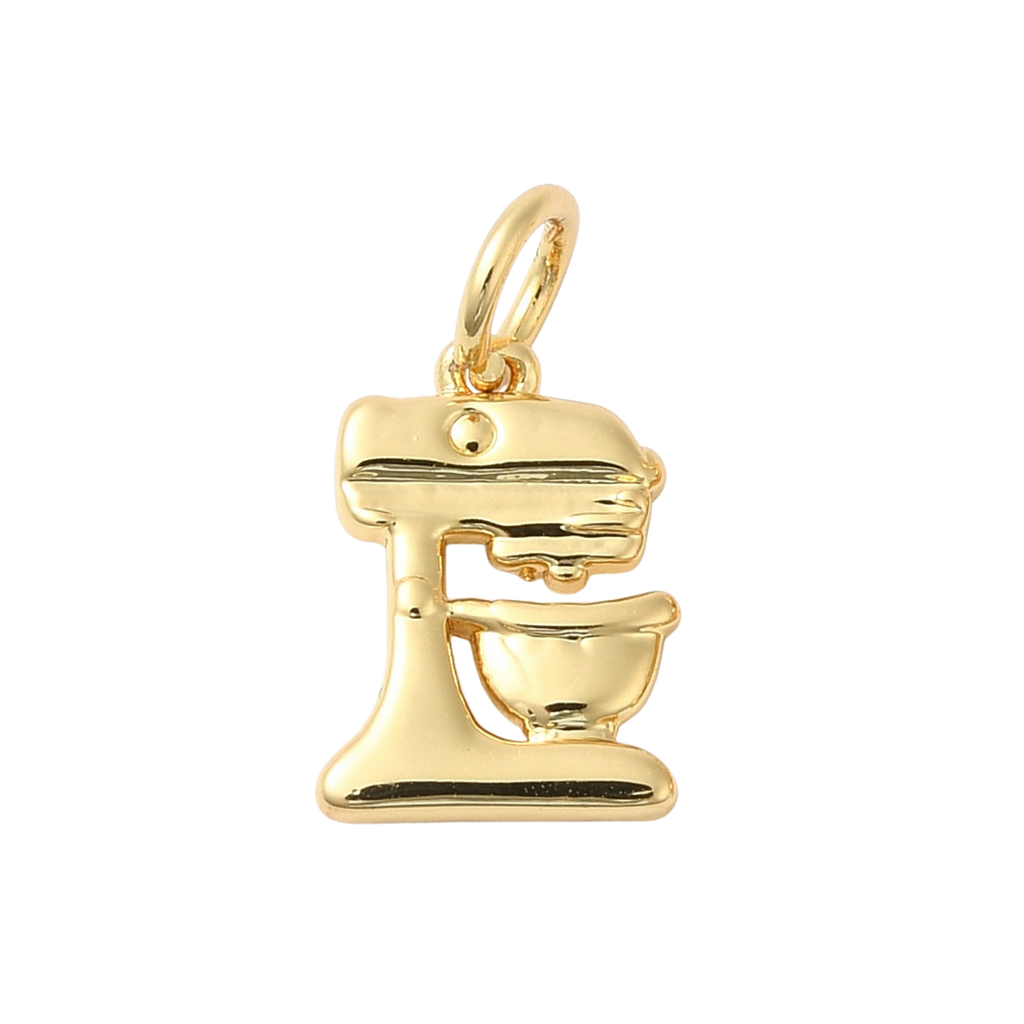 TINY 18k Gold Plated Brass Mixer Charm