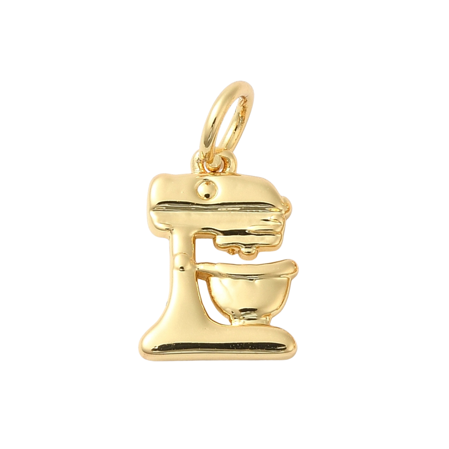 TINY 18k Gold Plated Brass Mixer Charm
