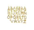 Gold Pearl Initial Letter Charms for Jewelry CPG728: Gold / 1pc s