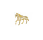 Gold Or Silver Horse Charm,Double Sided Horse Charm CPG1209: Gold / 10pcs
