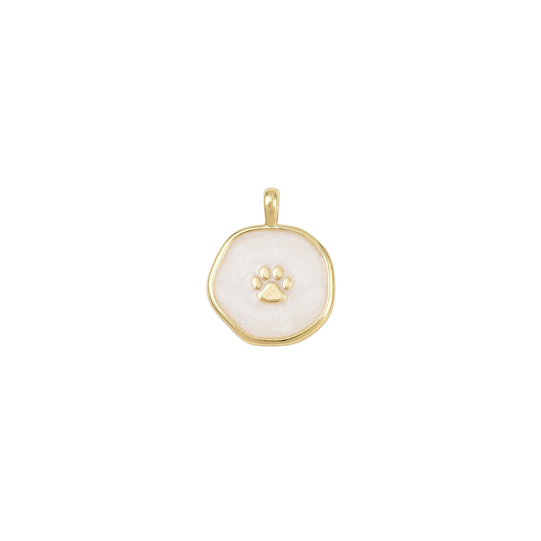 Gold Paw Print Charm