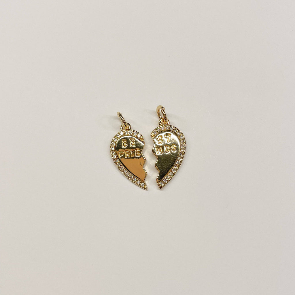 Gold Best Friend Heart Charm