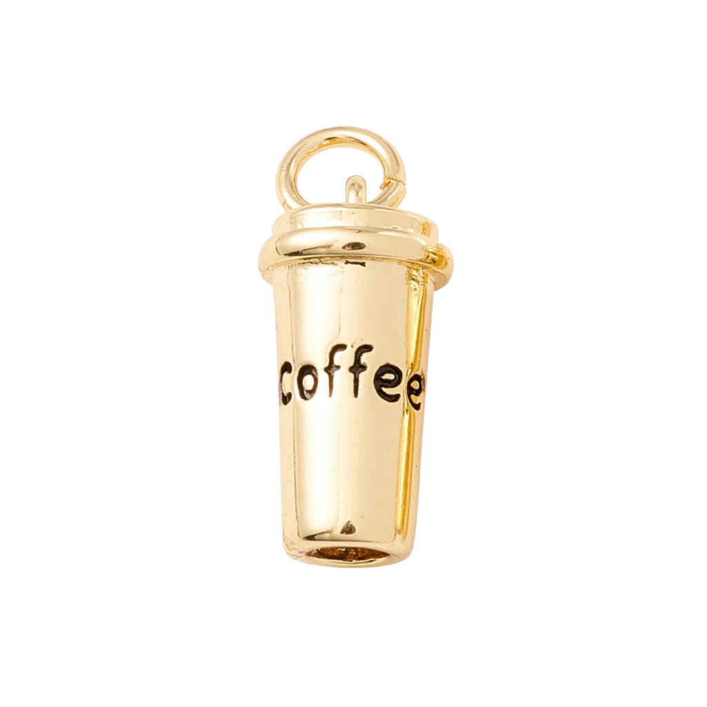 Gold Coffee Cup Charm