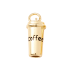 Gold Coffee Cup Charm