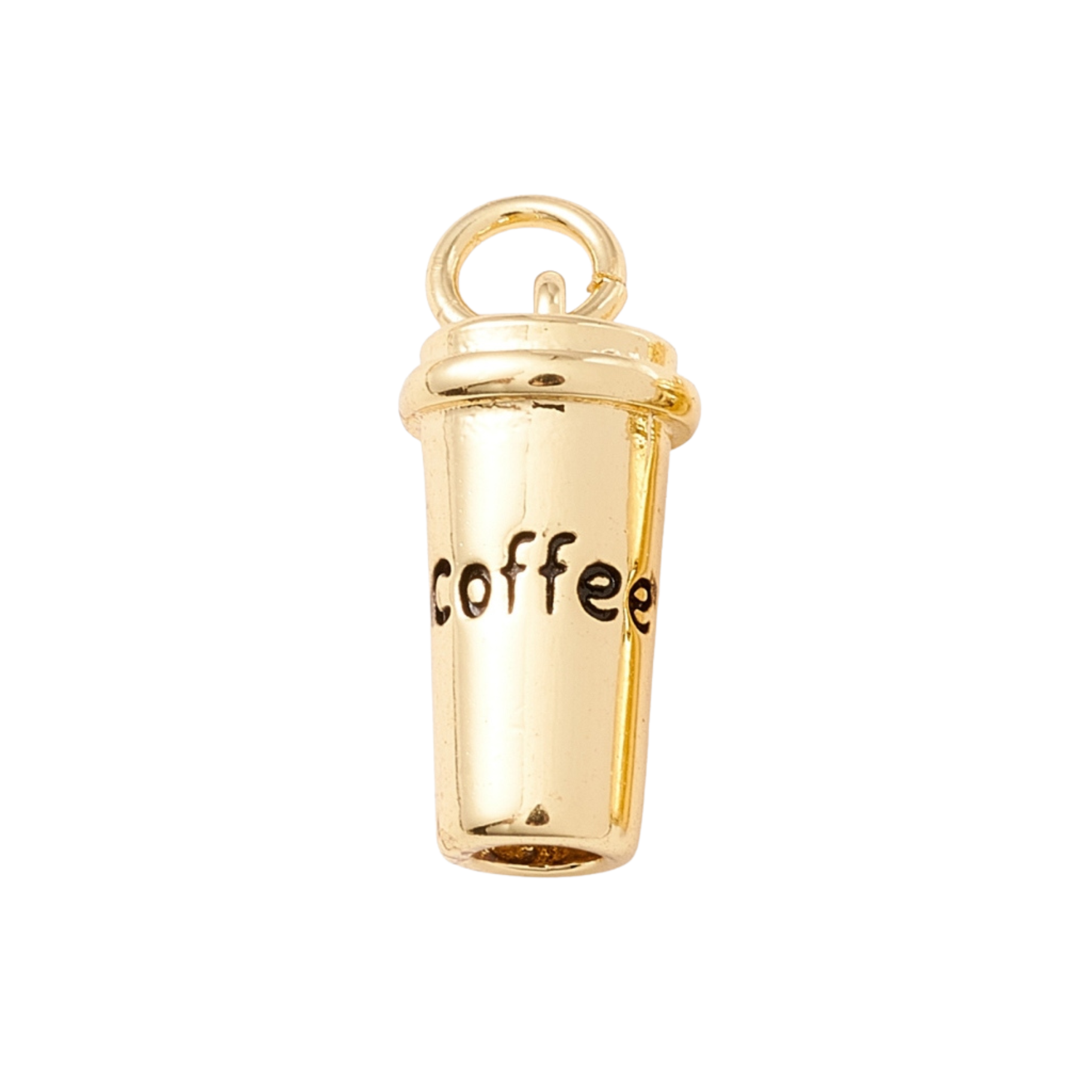 Gold Coffee Cup Charm