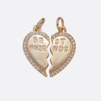 Gold Best Friend Heart Charm
