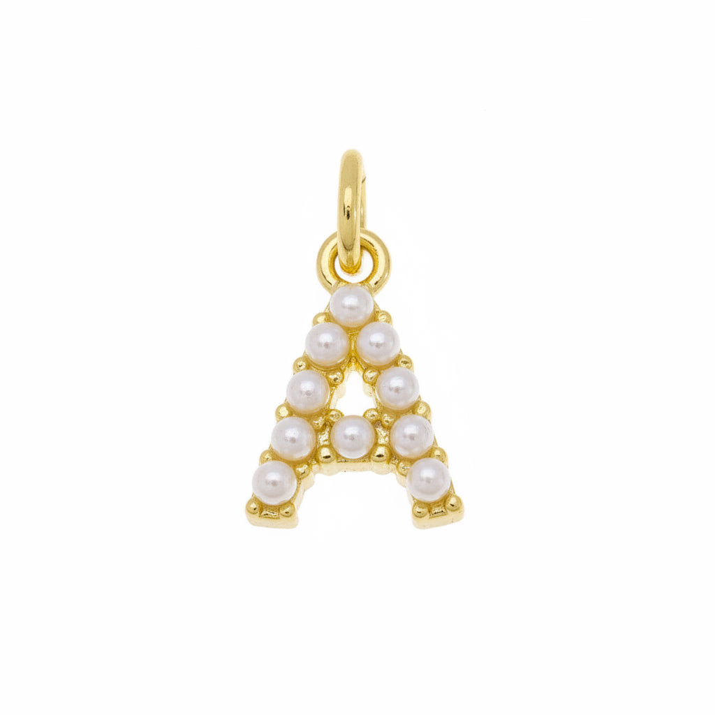 Gold Pearl A Charm