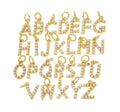 Gold Pearl Initial Letter Charms for Jewelry CPG728: Gold / 1pc m