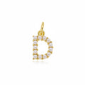 Gold Pearl D Charm