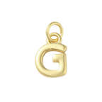 18k Gold Plated Brass Initial Charm Individual Letters: S