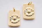 Gold Daisy Pendant Charm