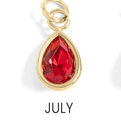 July Teardrop Birthstone Charm