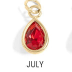 July Teardrop Birthstone Charm