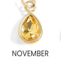 November Teardrop Birthstone Charm