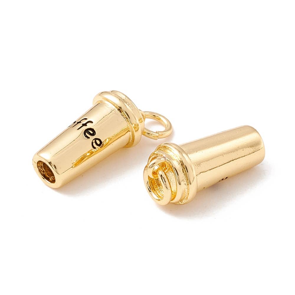 Gold Coffee Cup Charm