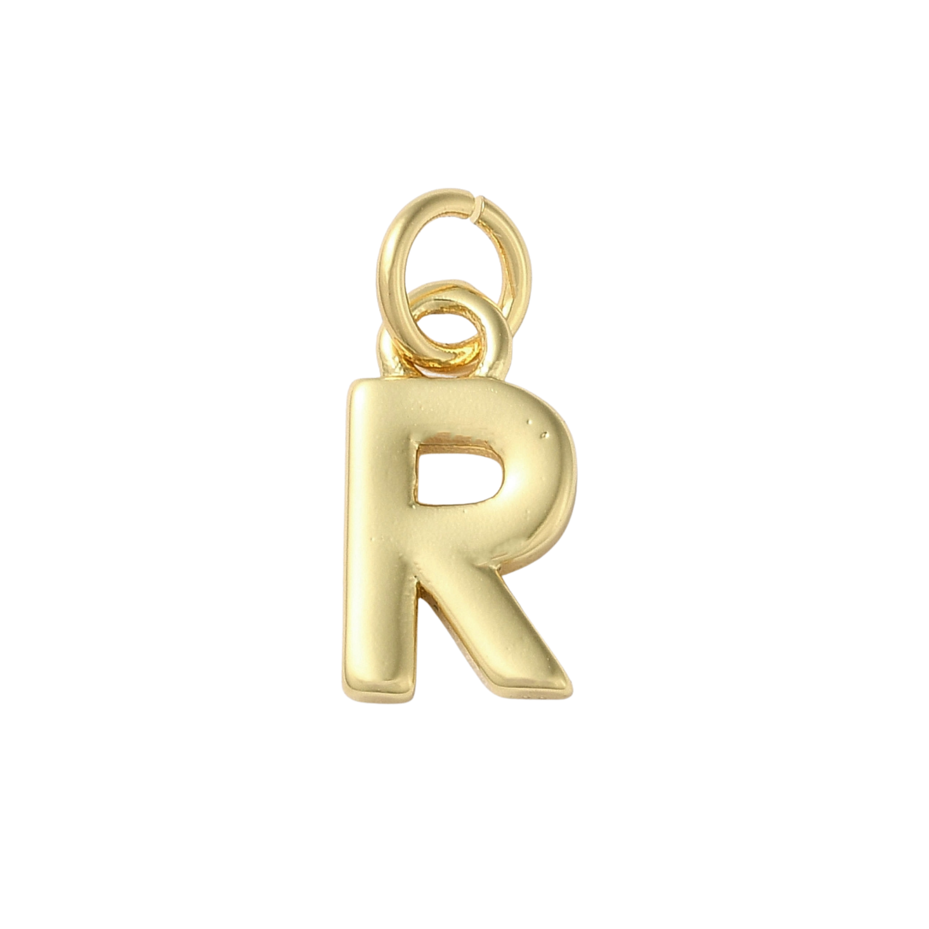 18k Gold Plated Brass Initial Charm Individual Letters: L