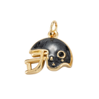 18k Gold Plated Brass Football Helmet Charm