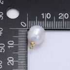 24K Gold Filled White Freshwater Pearl Charm | P1879