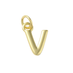 18k Gold Plated Brass Initial Charm Individual Letters: D