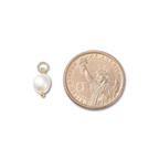 Gold Brass Freshwater Pearl Charm