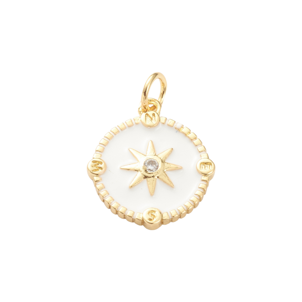 Gold North Star Compass Charm