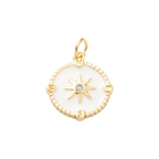 Gold North Star Compass Charm
