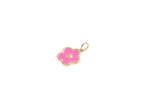 Gold Daisy Enamel Charm for Girls CPG1632: White / 10pcs