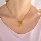 18K Gold PVD Stainless Steel Mushroom Charm: Gold
