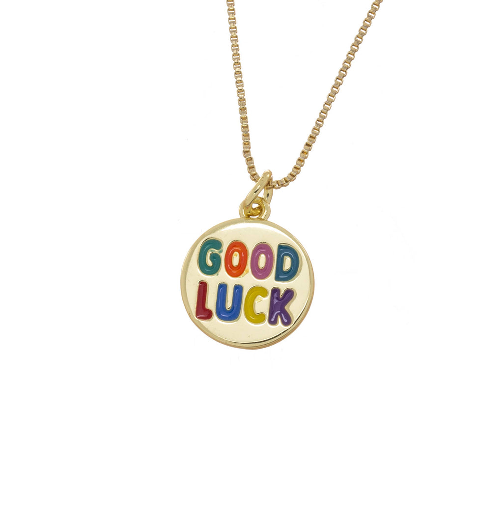 Rainbow Good Luck Coin Charm For Jewelry Making, CPG-CPS2785: Gold / 6pcs