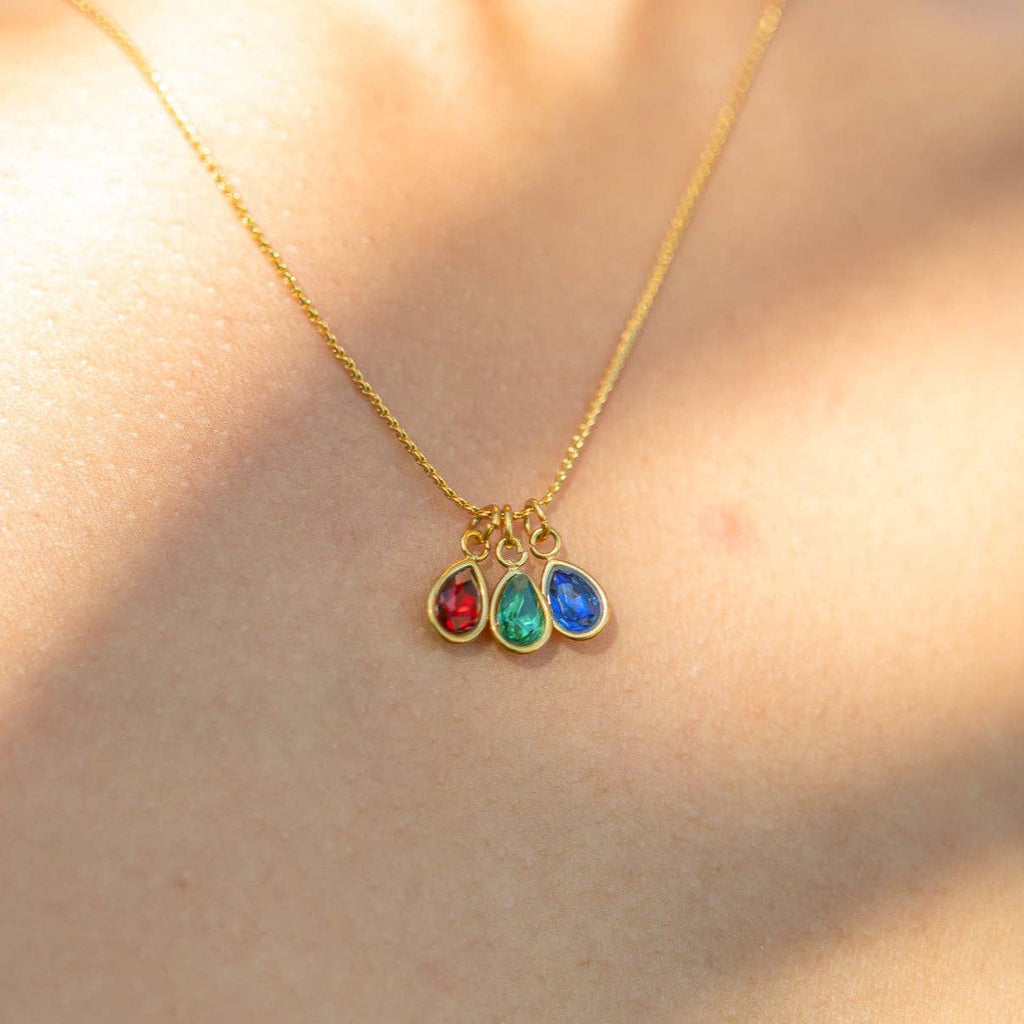 July Teardrop Birthstone Charm
